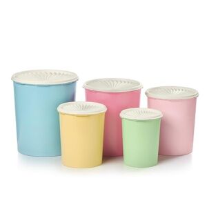 Tupperware Dark Pink Pastel Canister - Dark Pink 8.6x7.4